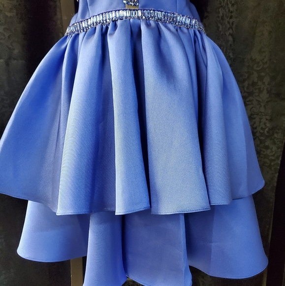 RACHEL ALLAN BLUE HOMECOMING DRESS - Picture 4 of 9